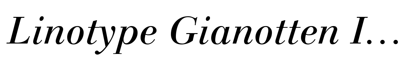 Linotype Gianotten Italic
